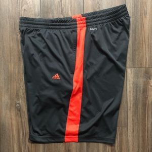 Dark Gray & Orange adidas ClimaLite Shorts